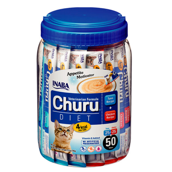 Pote x 50 Und (25 Pollo + 25 Atún) - Churu Diet